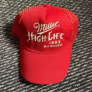 Miller High Life Red Trucker Hat
